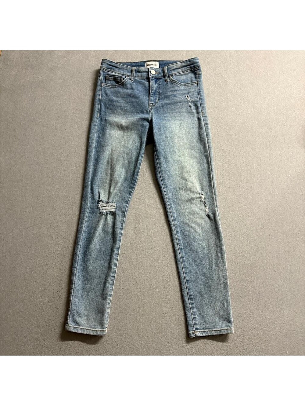 William Rast High Rise Ankle Skinny Jeans Womens 26 Distressed Blue Denim